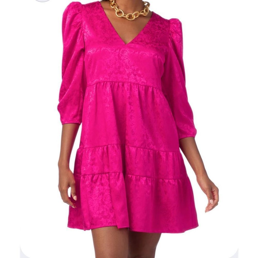 CROSBY by Mollie Burch Bissy Dress Magenta Magic Women’s Medium - Picture 1 of 6